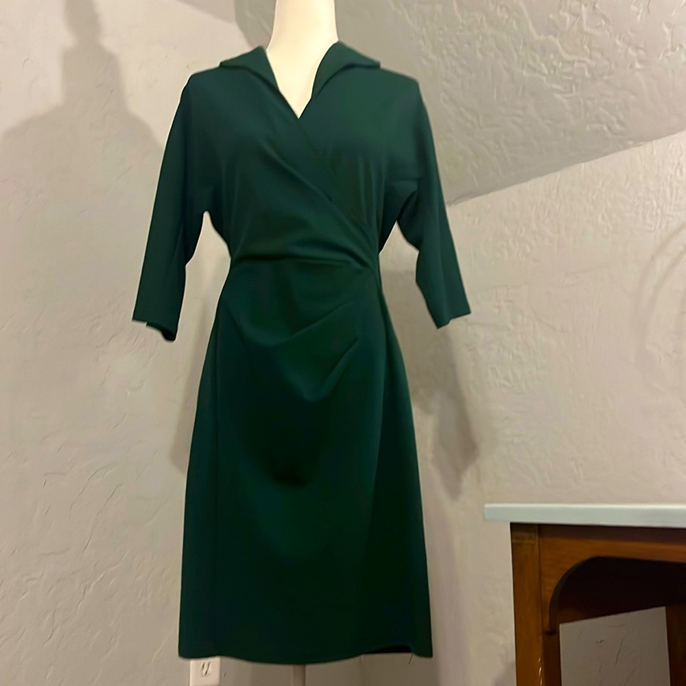 Hunter green London Times dress.